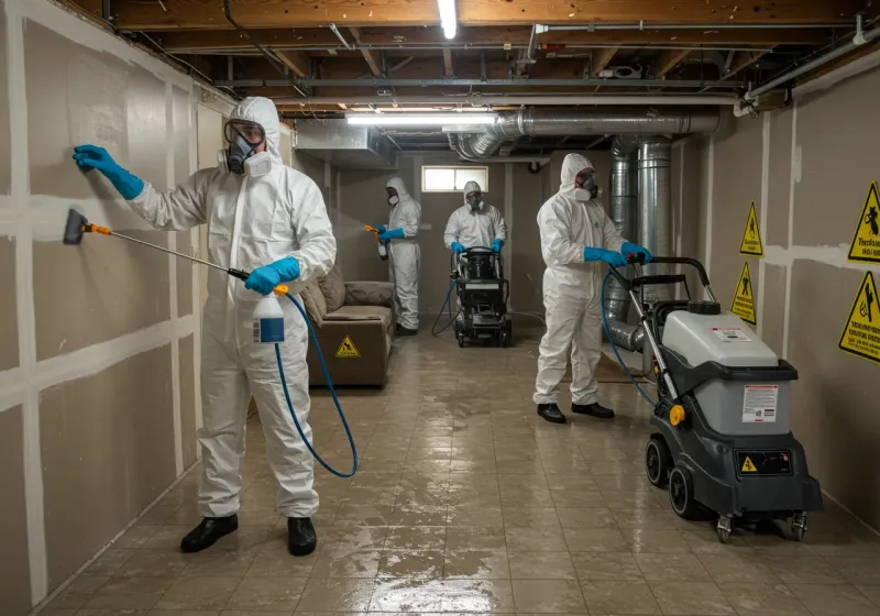 Basement Moisture Removal and Structural Drying process in Fruitville, FL